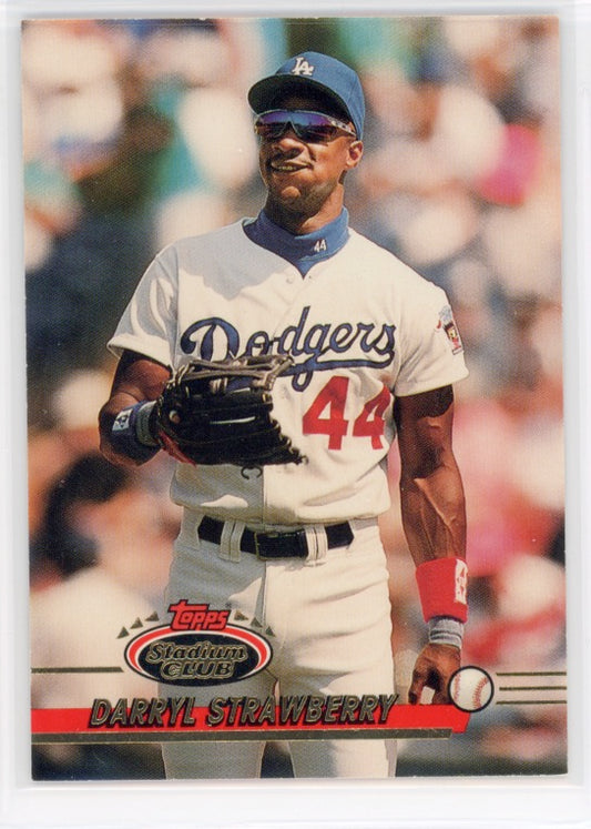 Tarjeta Darryl Strawberry n.° 398 del Topps Stadium Club de 1993
