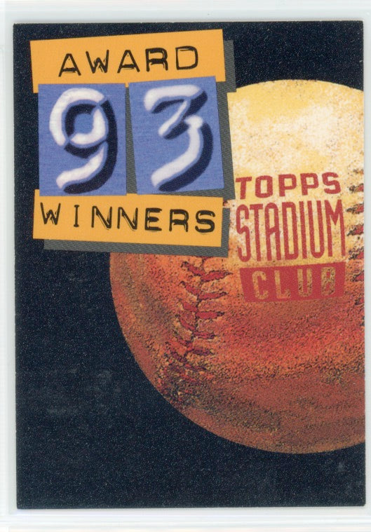 Tarjeta de ganadores del premio Topps Stadium Club 93 de 1994
