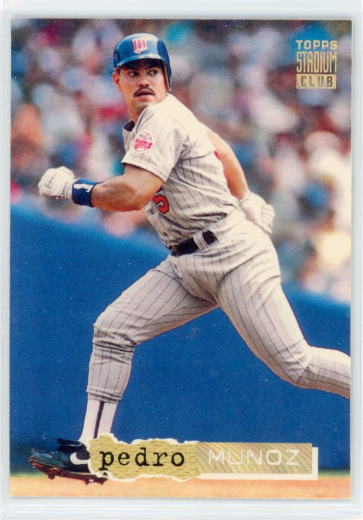 Tarjeta de Pedro Muñoz n.° 22 del Golden Rainbow del Topps Stadium Club de 1994