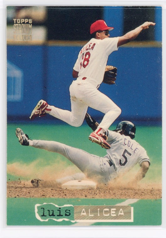 Tarjeta de Luis Alicea Golden Rainbow n.° 146 del Topps Stadium Club de 1994