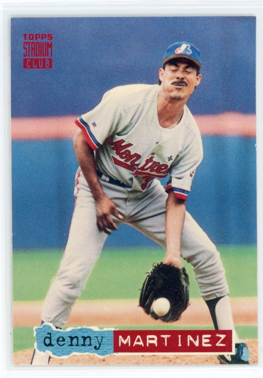 Tarjeta de Denny Martínez n.° 187 del Topps Stadium Club de 1994