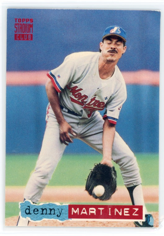 Tarjeta de Denny Martínez n.° 187 del Topps Stadium Club de 1994