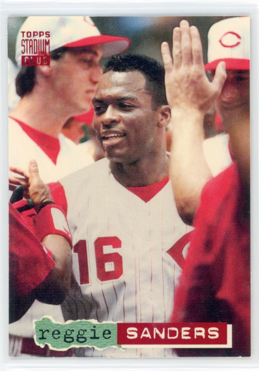 Tarjeta de Reggie Sanders n.° 136 del Topps Stadium Club de 1994