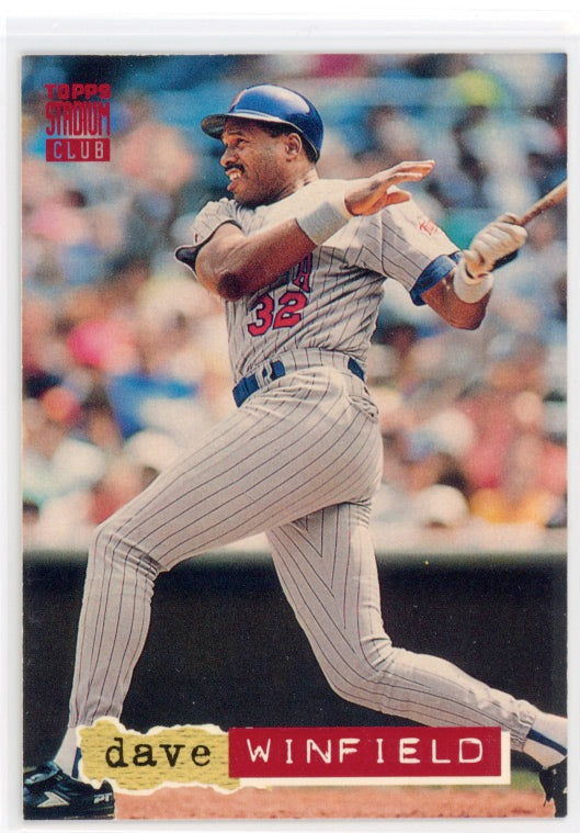 Tarjeta Dave Winfield n.° 288 del Topps Stadium Club de 1994