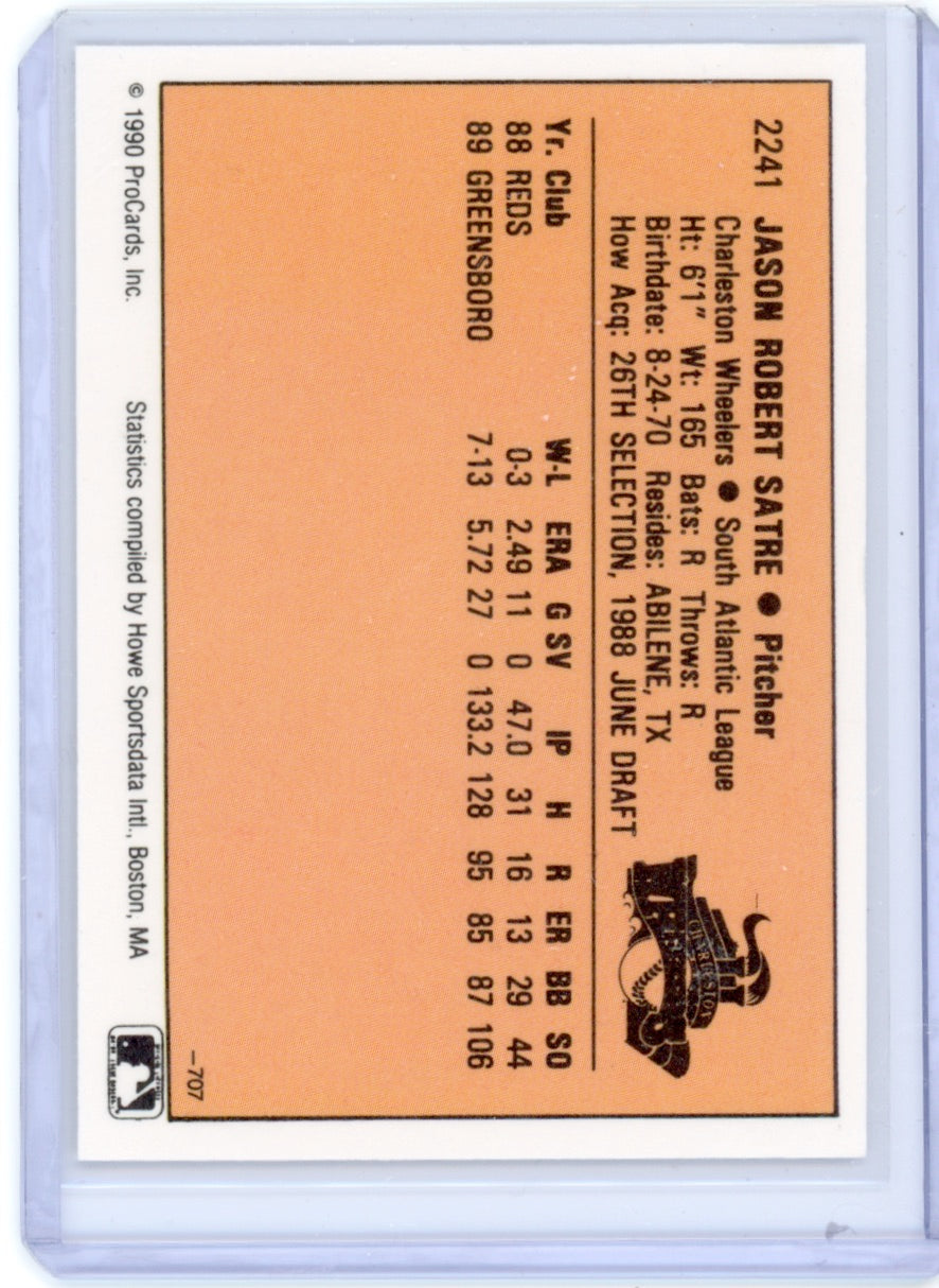 1990 Charleston Wheelers Procards #2241 Jason Satre Card