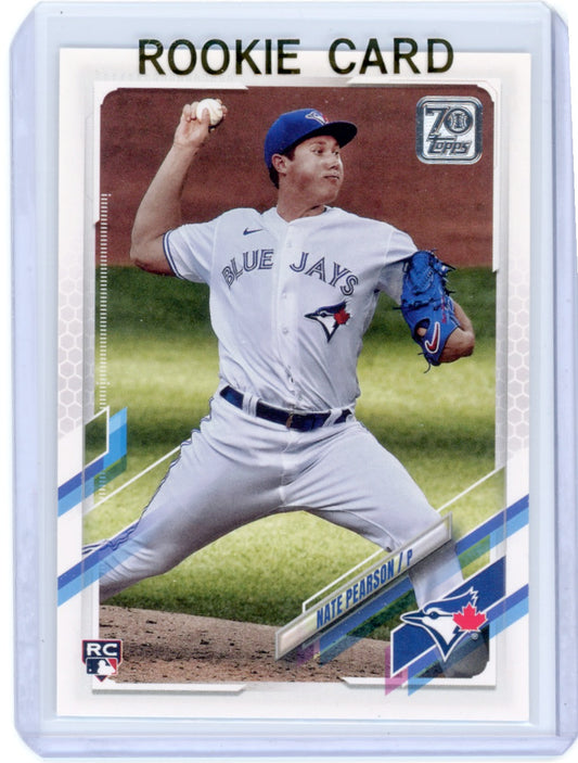 2021 Topps #113 Nate Pearson Rookie (RC) Blue Jays Card