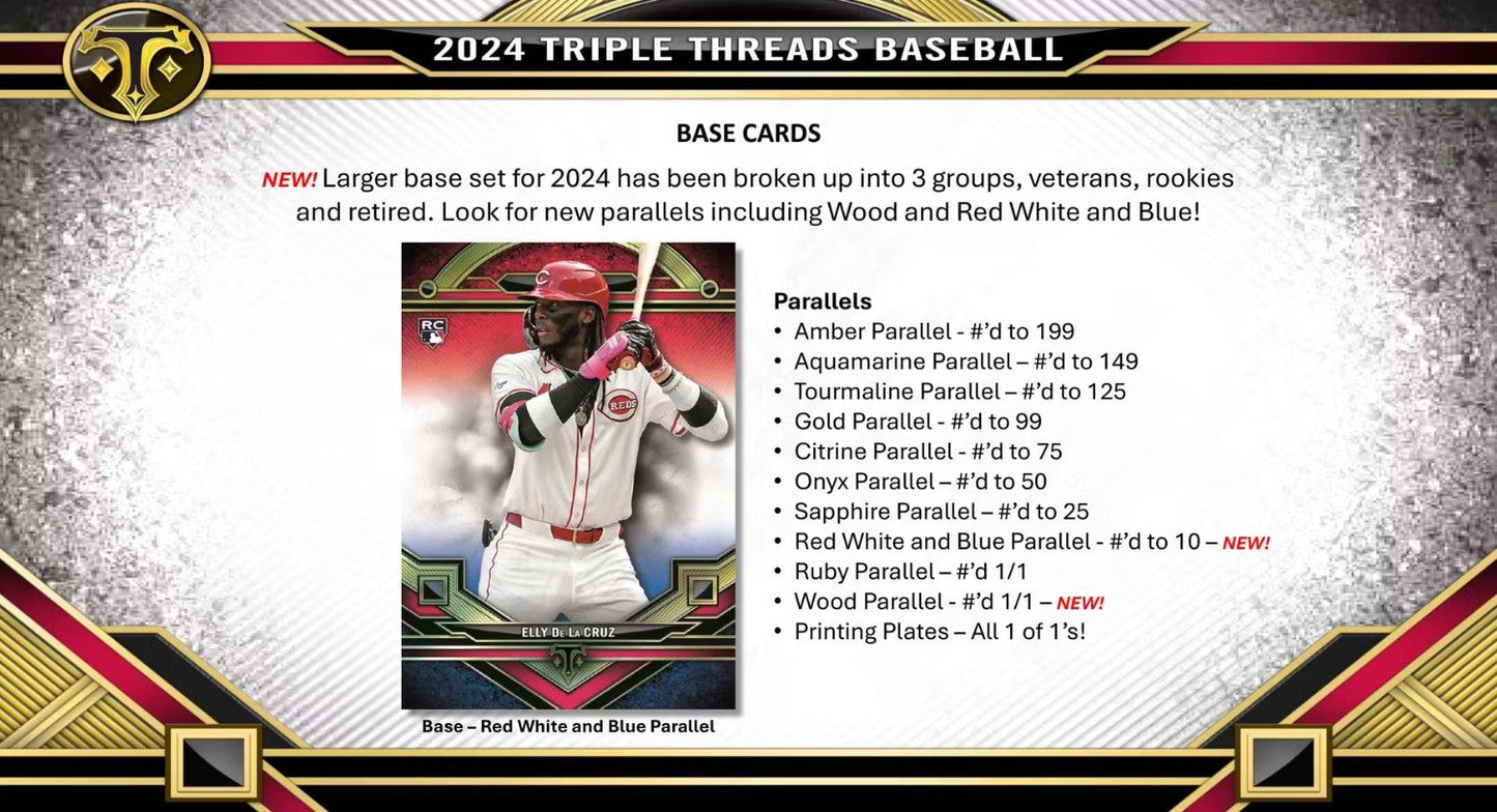 2024 Topps Triple Threads Baseball Hobby Box