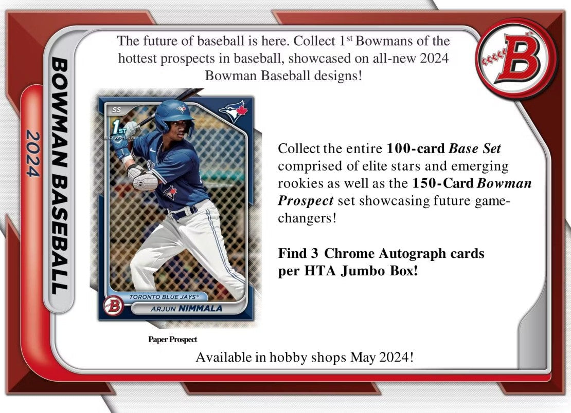 2024 Bowman Baseball Hobby Jumbo Box