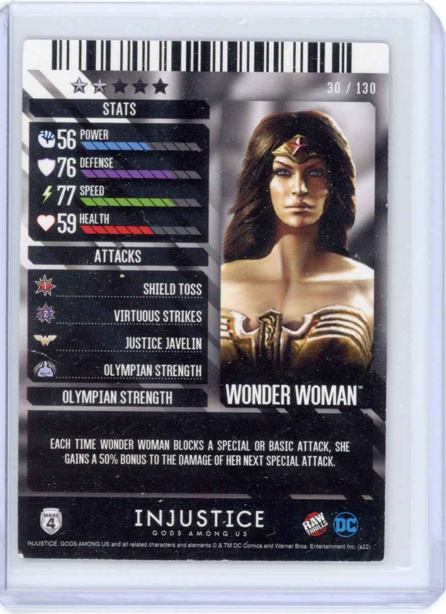 2017 Raw Thrills DC Comics Injustice Gods Among Us #30 Wonder Woman Card