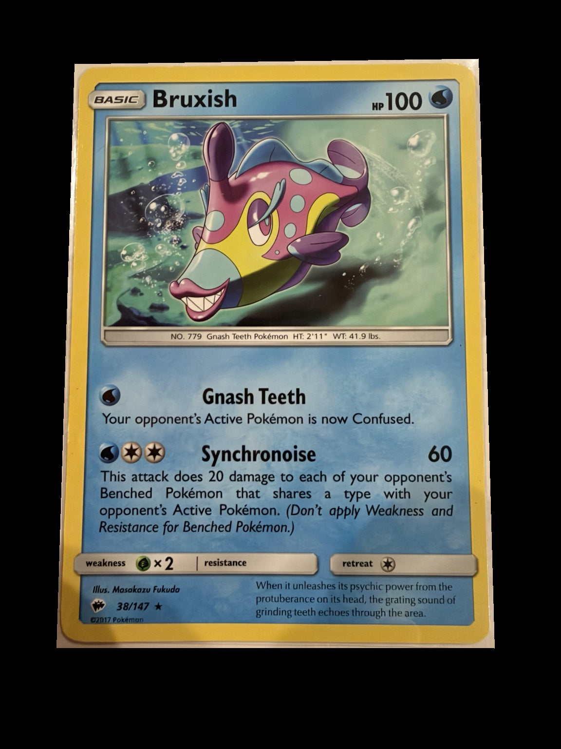 Bruxish 38/147 Burning Shadows Non-Holo front — actual card