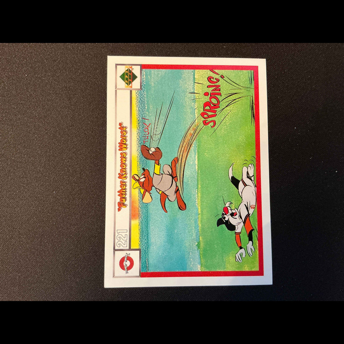 1990 Upper Deck Comic Ball #221/230 Father Knows Worst Card - front
