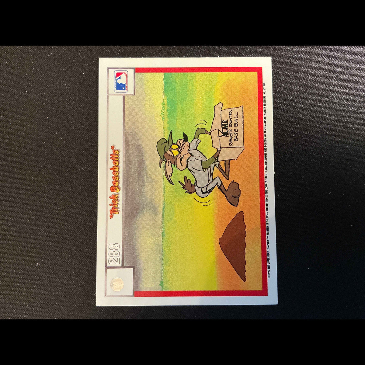1990 Upper Deck Comic Ball #273/288 Hold The Mustard/Trick Baseballs Card - back