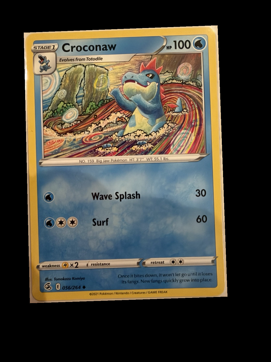 Croconaw 056/264 Fusion Strike Non-Holo front — actual card