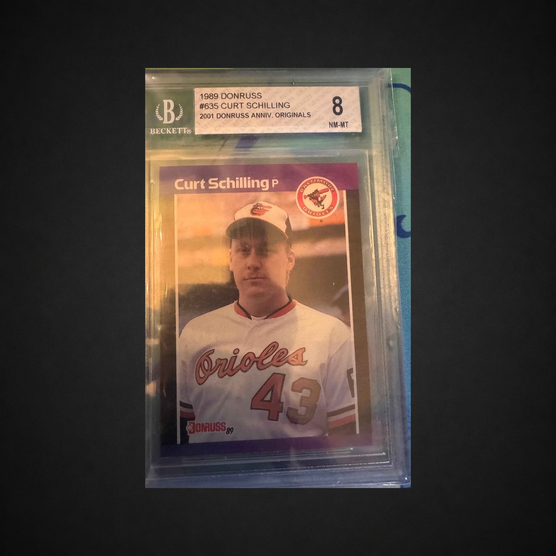 1989 Donruss Curt Schilling BGS 8 card front