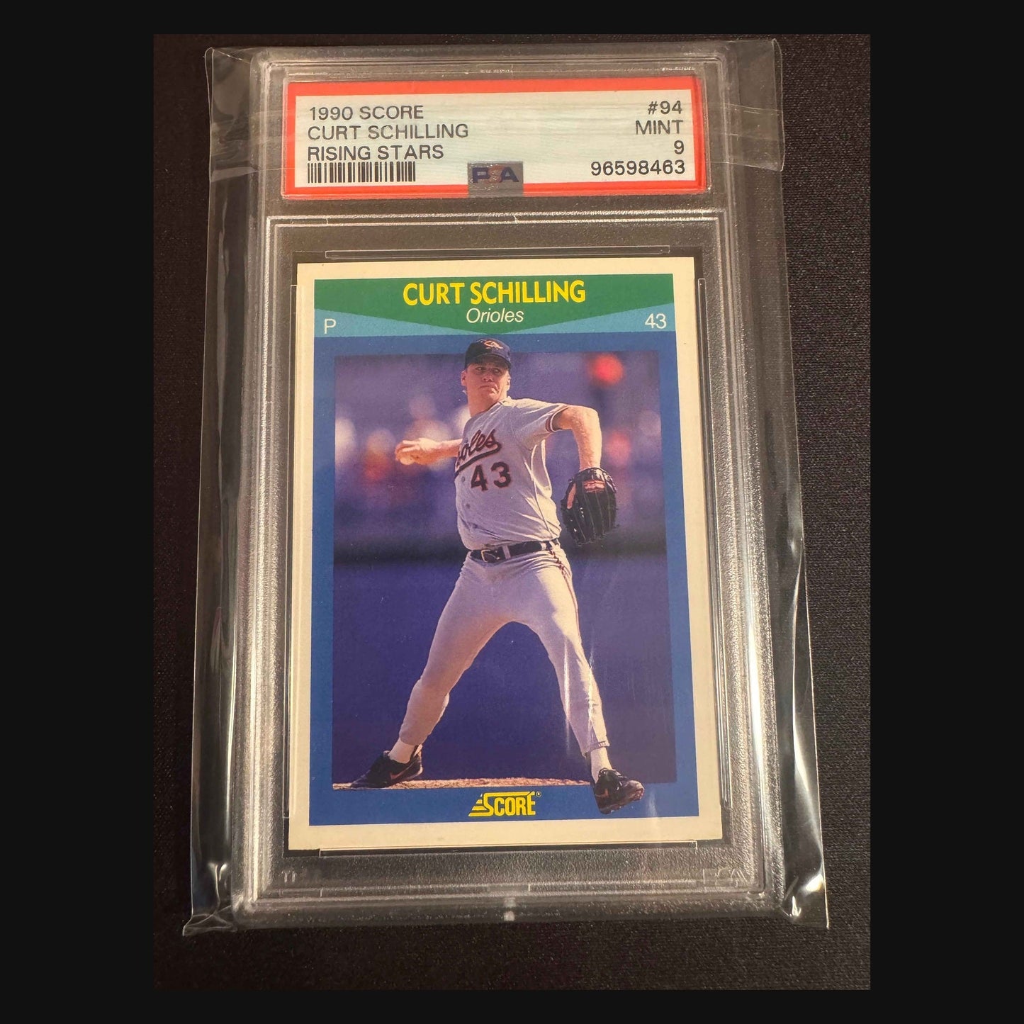 1990 Score Curt Schilling PSA 9 card front