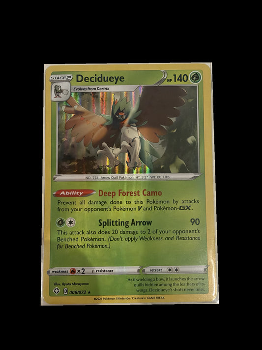 Decidueye 008/072 Holo front — actual card