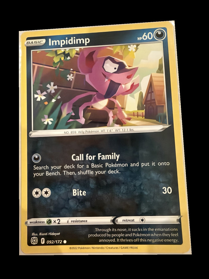 2022 Pokémon Brilliant Stars Impidimp 092/172 – Ungraded
