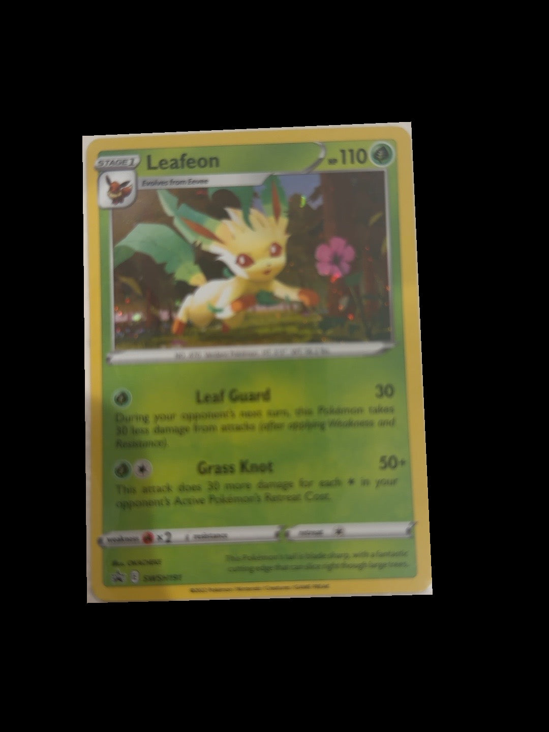 Leafeon SWSH191 Holo front — actual card