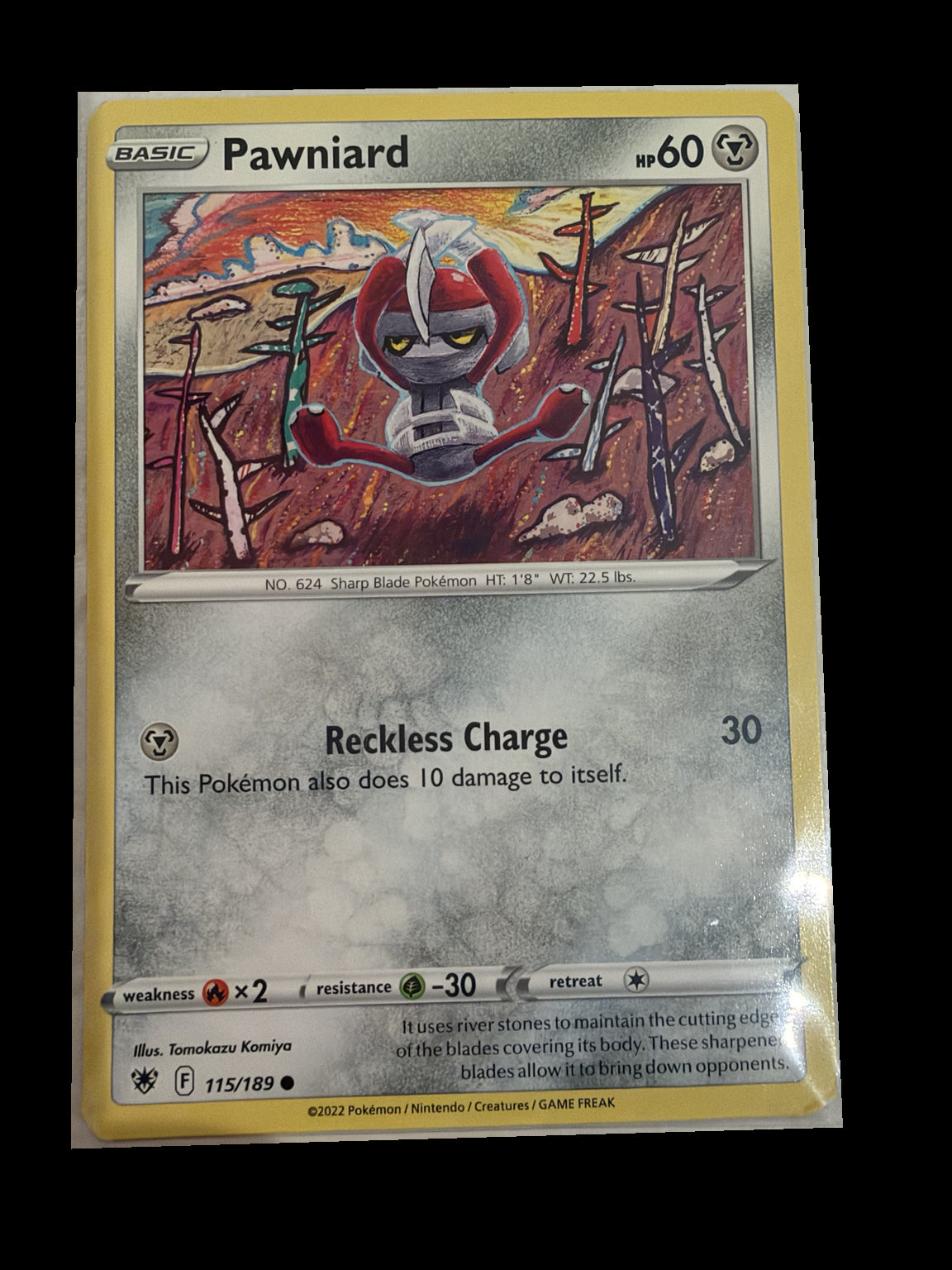 Pawniard 115/189 Astral Radiance front — actual card