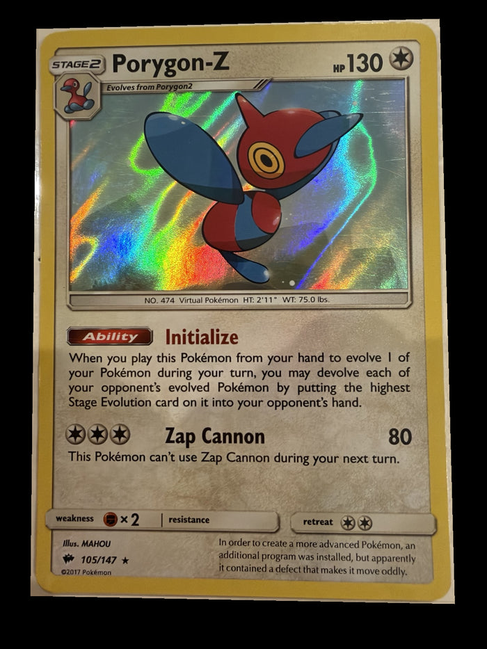 2017 Pokémon Burning Shadows Porygon-Z 105/147 Holo – Ungraded