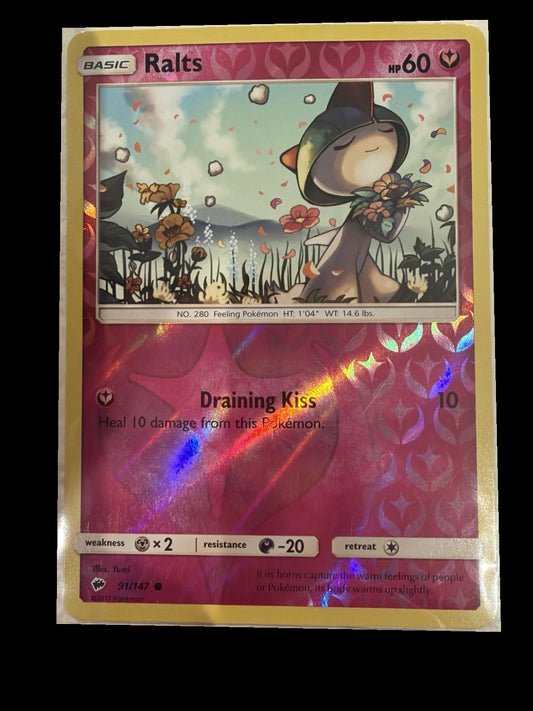 Ralts 91/147 Burning Shadows front — actual card