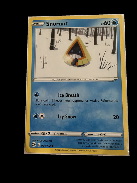 Snorunt 034/172 front — actual card