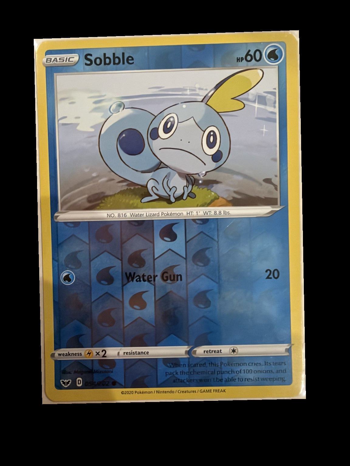 Sobble 054/202 Sword & Shield Reverse Holo front — actual card