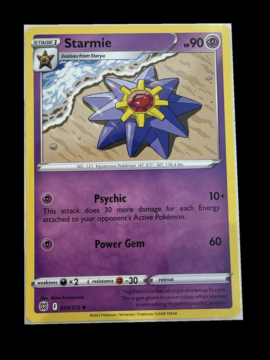 Starmie 055/172 Brilliant Stars Non-Holo front — actual card