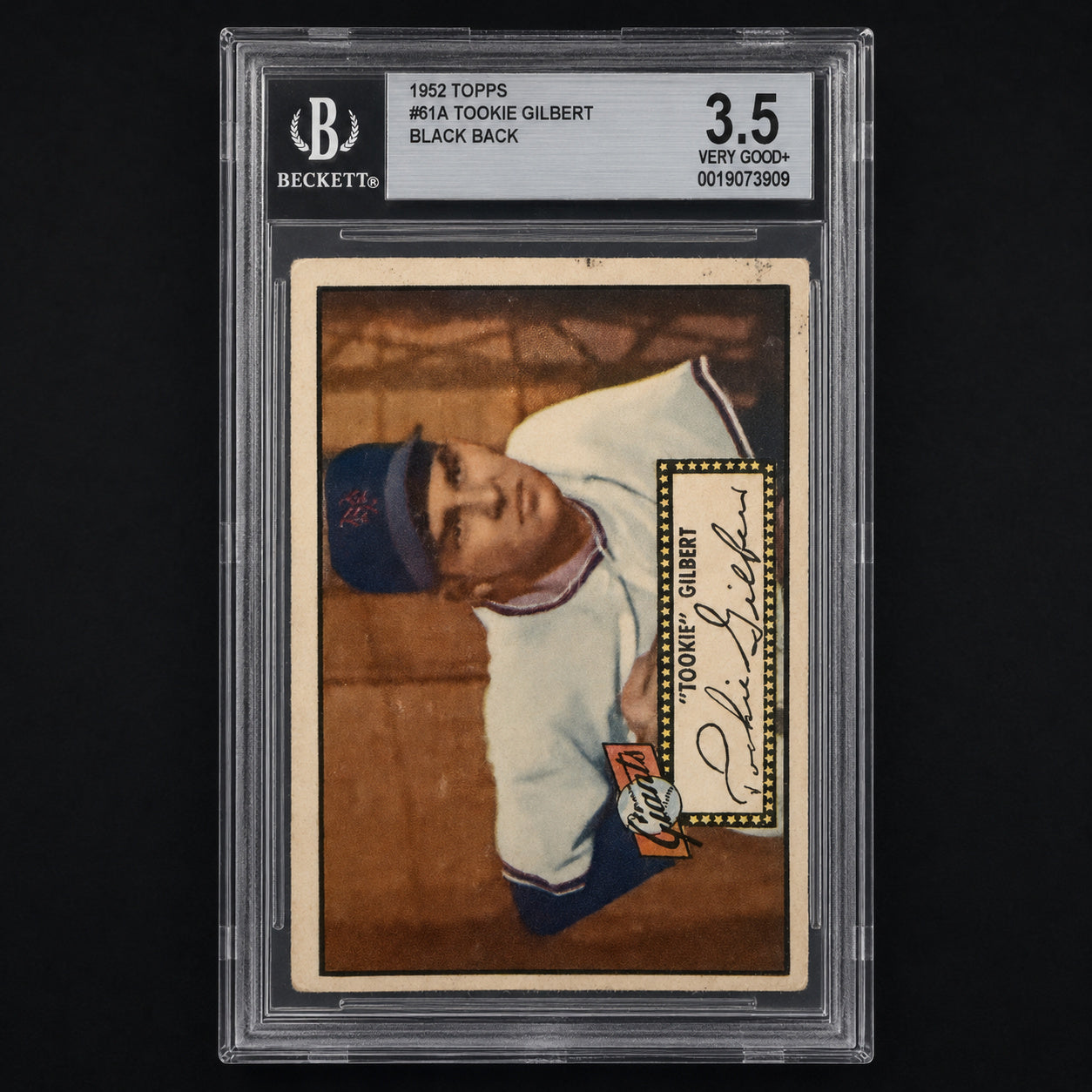 1952 Topps #61A Tookie Gilbert BGS 3.5 card front