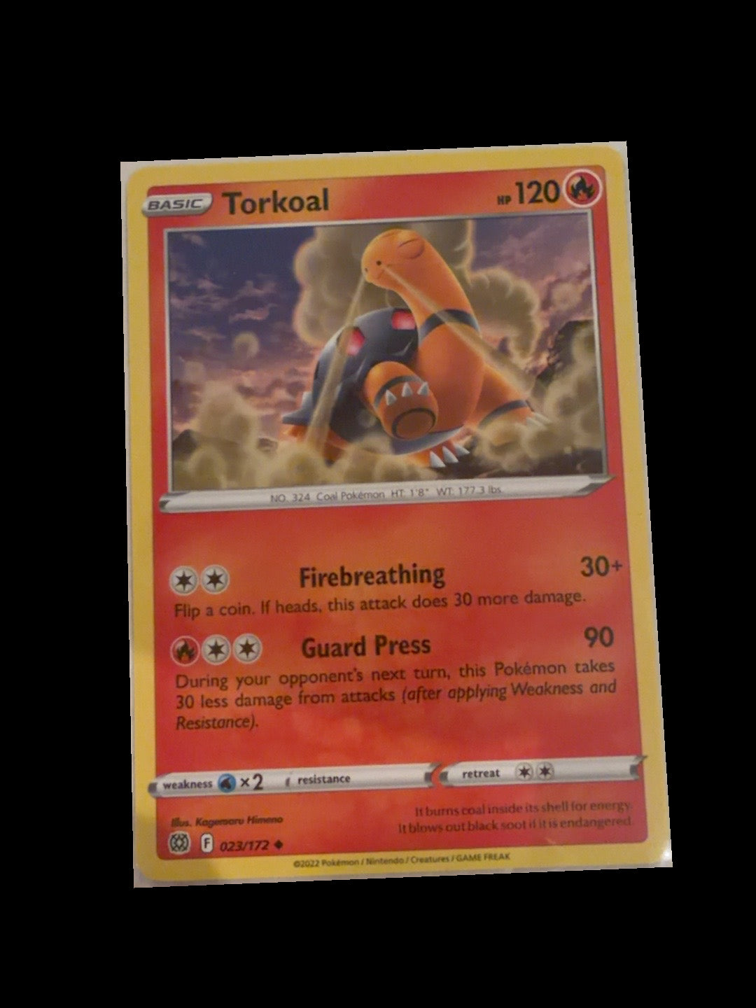 Torkoal 023/172 Non-Holo front — actual card