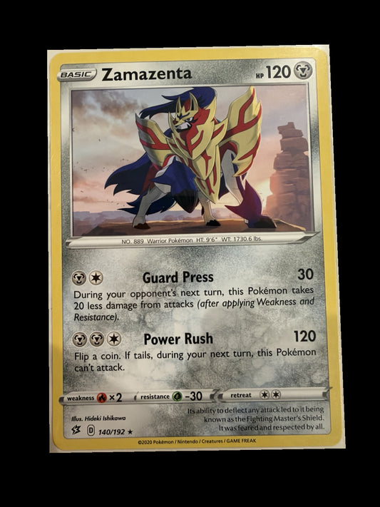 Zamazenta 140/192 Rebel Clash Non-Holo front — actual card